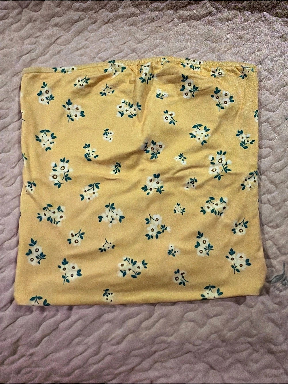 Coco & Shan Floral Mini Skirt in Yellow & Blue Size Small